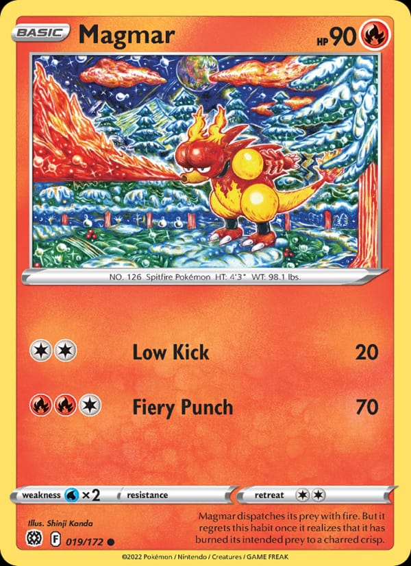 Magmar 019/172 Brilliant Stars Pokémon card