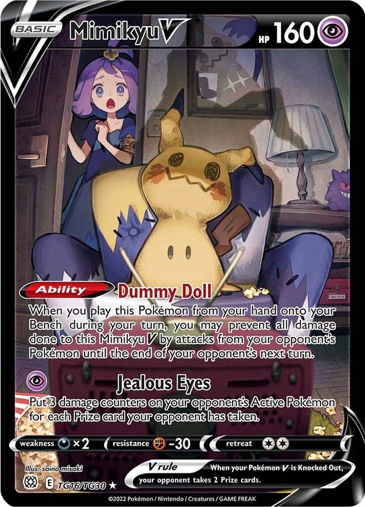Mimikyu V TG16/TG30 Brilliant Stars Pokémon card