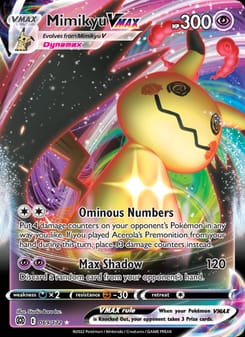 Mimikyu VMAX 069/172 Ultra Rare – Brilliant Stars Pokémon card