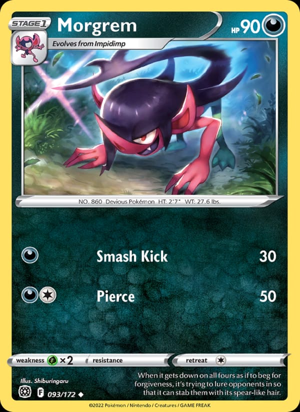 Morgrem 093/172 Brilliant Stars Pokémon card