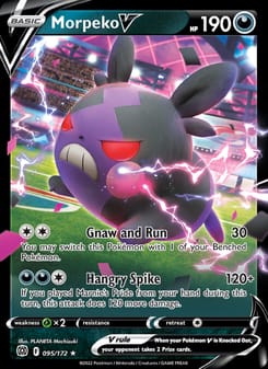 Morpeko V 095/172 Ultra Rare – Brilliant Stars Pokémon card