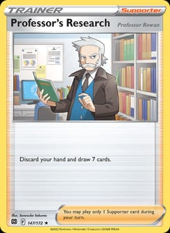 Professor's Research 147/172 Holo Rare – Brilliant Stars Pokémon card