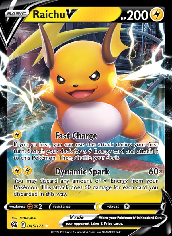 Raichu V 045/172 Brilliant Stars Pokémon card