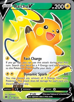 Raichu V 158/172 Ultra Rare – Brilliant Stars Pokémon card
