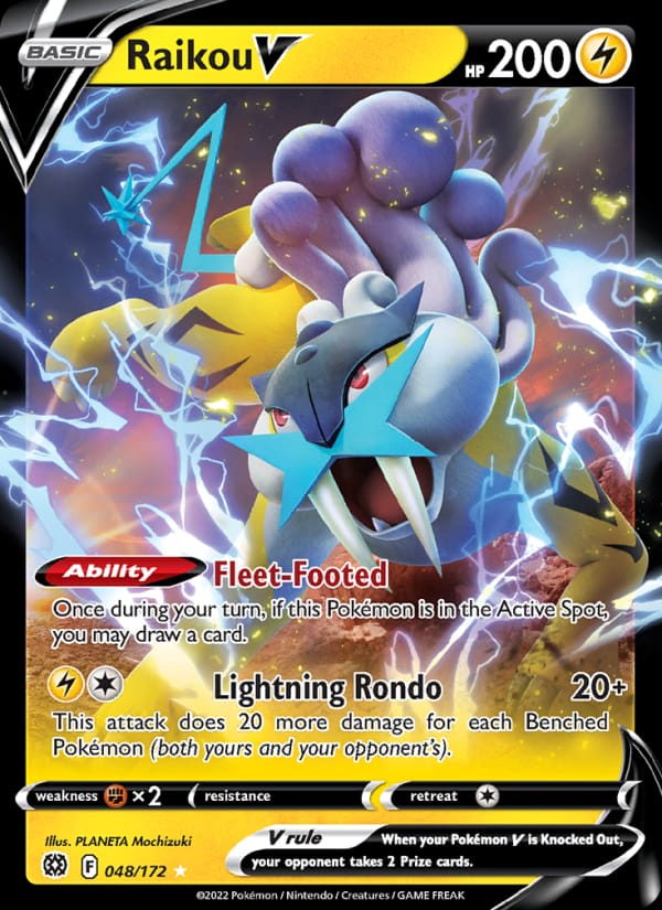 Raikou V 048/172 Brilliant Stars Pokémon card
