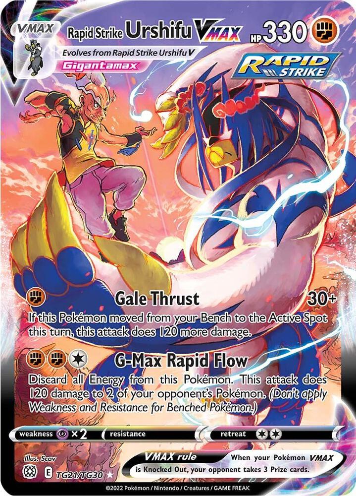 Rapid Strike Urshifu VMAX TG21/TG30 Brilliant Stars Pokémon card