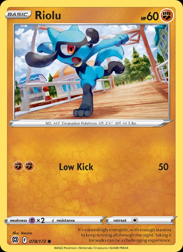 Riolu 078/172 Brilliant Stars Pokémon card