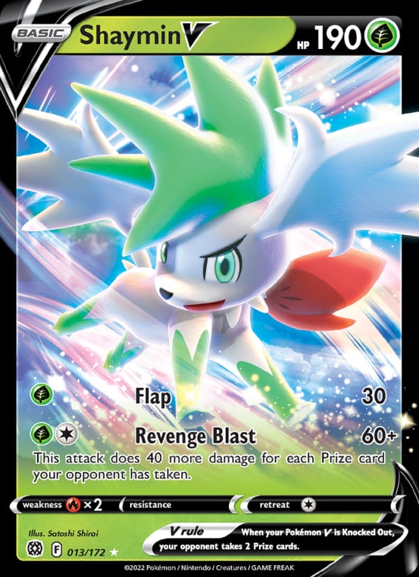 Shaymin V 013/172 Brilliant Stars Pokémon card