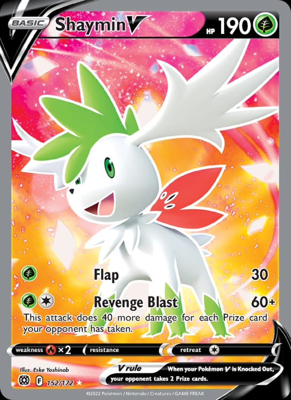 Shaymin V 152/172 Brilliant Stars Pokémon card