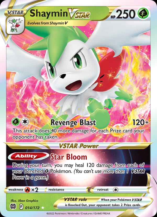 Shaymin VSTAR 014/172 Brilliant Stars Pokémon card
