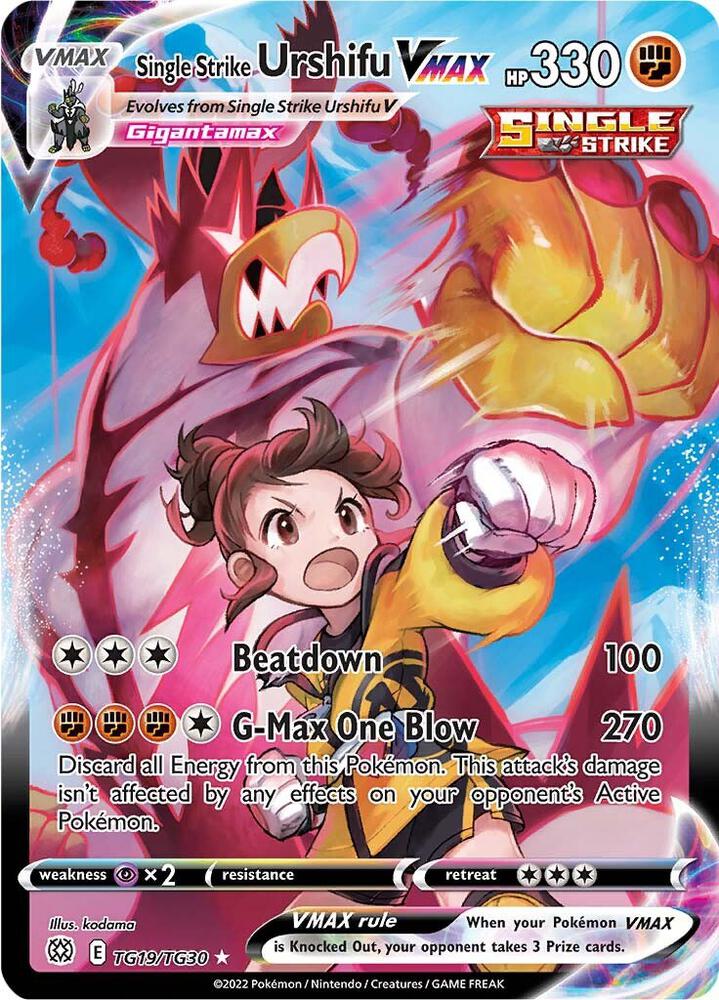 Single Strike Urshifu VMAX TG19/TG30 Brilliant Stars Pokémon card