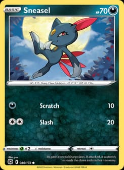 Sneasel 086/172 Common – Brilliant Stars Pokémon card