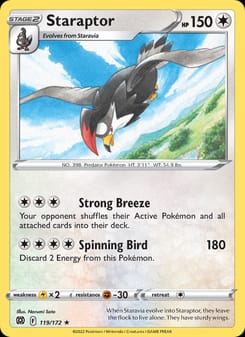 Staraptor 119/172 Rare – Brilliant Stars Pokémon card