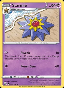 Starmie 055/172 Uncommon – Brilliant Stars Pokémon card
