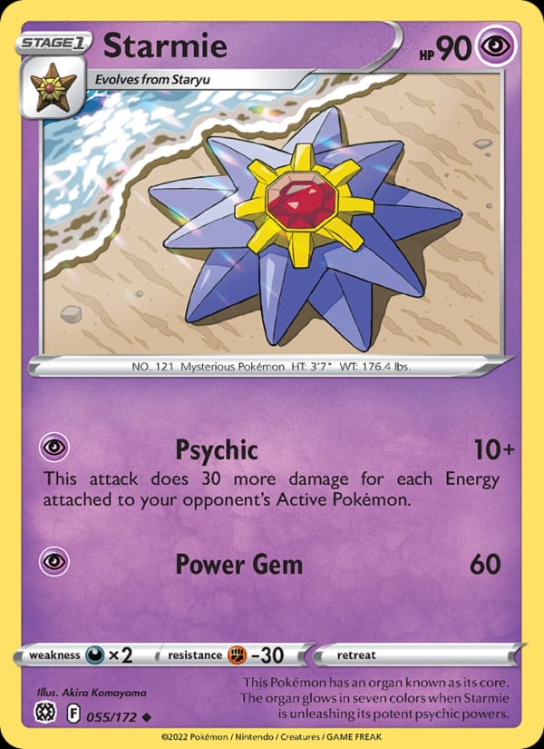 Starmie 055/172 Brilliant Stars Pokémon card