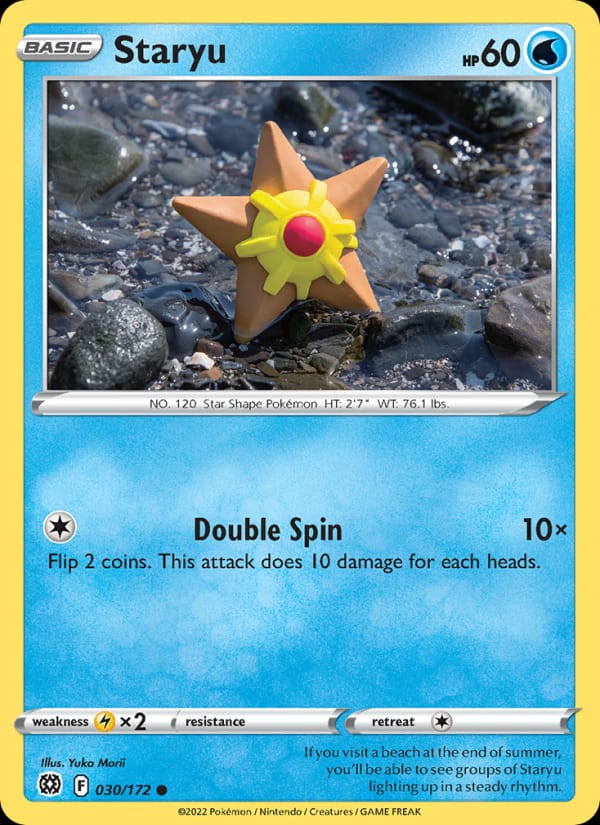 Staryu 030/172 Brilliant Stars Pokémon card