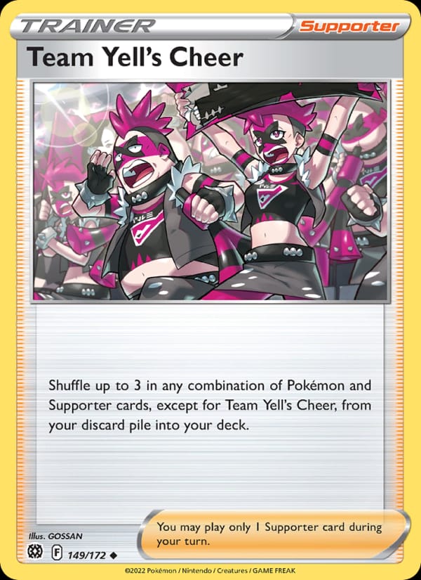 Team Yell's Cheer 149/172 Brilliant Stars Pokémon card