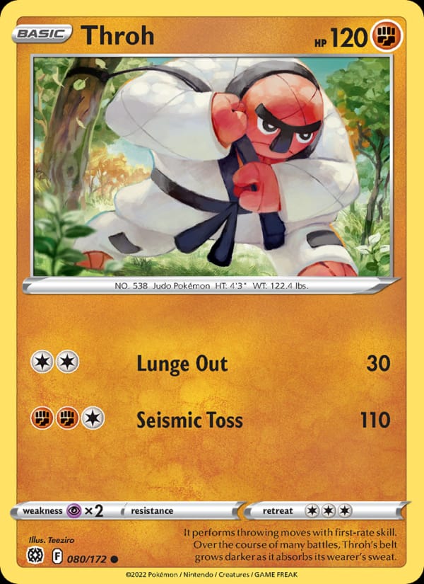 Throh 080/172 Brilliant Stars Pokémon card