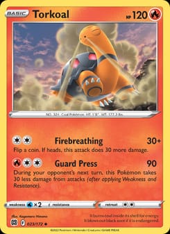 Torkoal 023/172 Uncommon – Brilliant Stars Pokémon card
