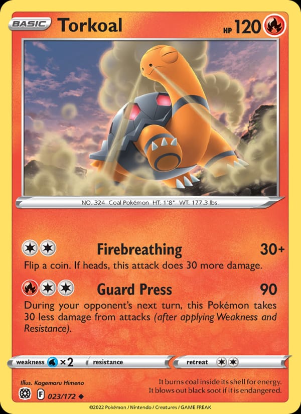 Torkoal 023/172 Brilliant Stars Pokémon card