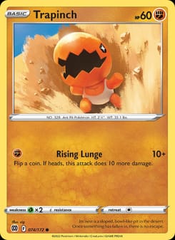 Trapinch 074/172 Common – Brilliant Stars Pokémon card