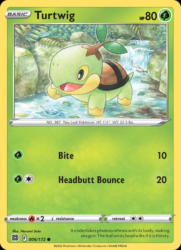 Turtwig 006/172 Brilliant Stars Pokémon card