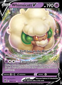 Whimsicott V 064/172 Ultra Rare – Brilliant Stars Pokémon card