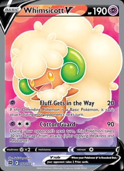 Whimsicott V 160/172 Ultra Rare – Brilliant Stars Pokémon card