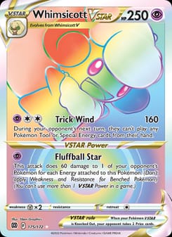 Whimsicott VSTAR 175/172 Secret Rare – Brilliant Stars Pokémon card
