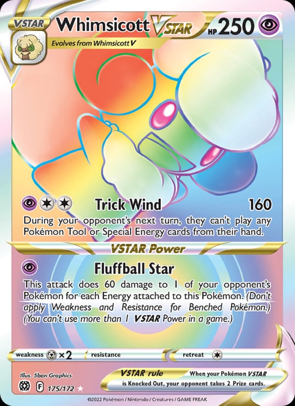 Whimsicott VSTAR 175/172 Brilliant Stars Pokémon card
