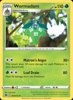 Wormadam 010/172 Rare – Brilliant Stars Pokémon card