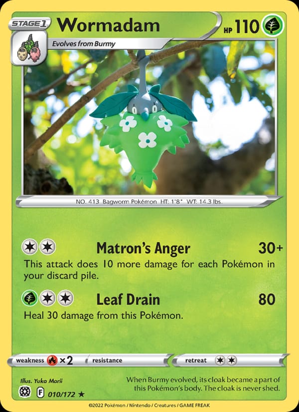 Wormadam 010/172 Brilliant Stars Pokémon card
