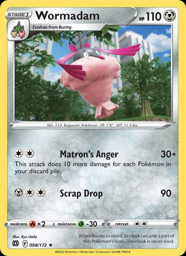 Wormadam 098/172 Brilliant Stars Pokémon card