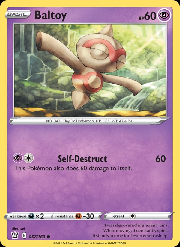 Baltoy 057/163 Battle Styles Pokémon card