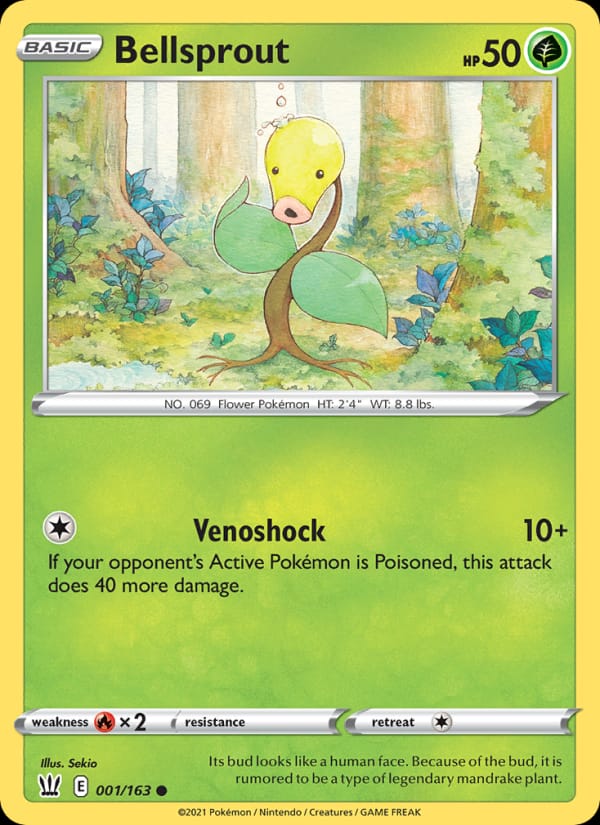 Bellsprout 001/163 Battle Styles Pokémon card