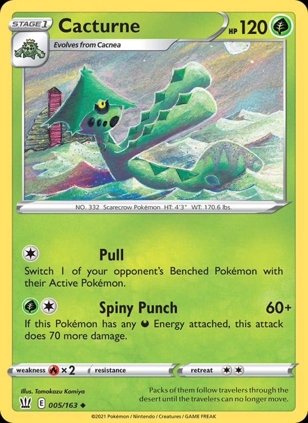 Cacturne 005/163 Battle Styles Pokémon card