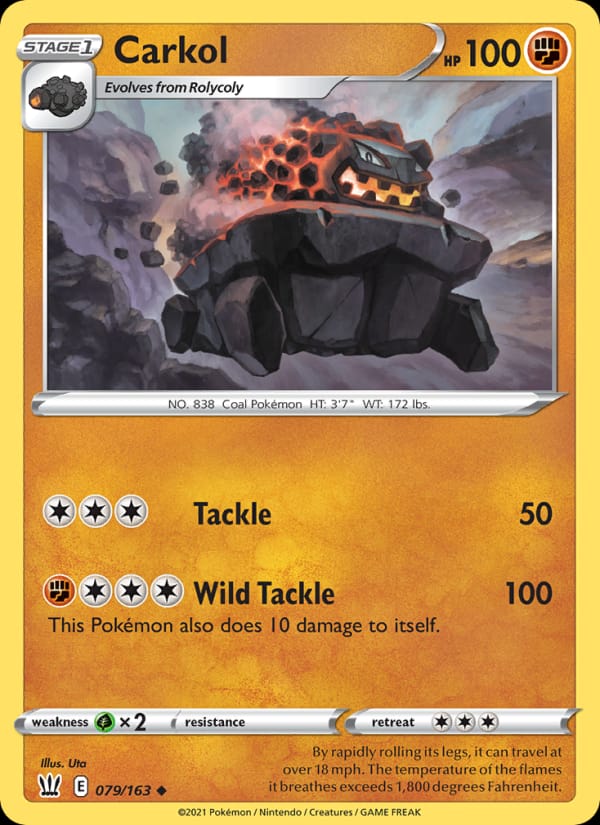 Carkol 079/163 Battle Styles Pokémon card