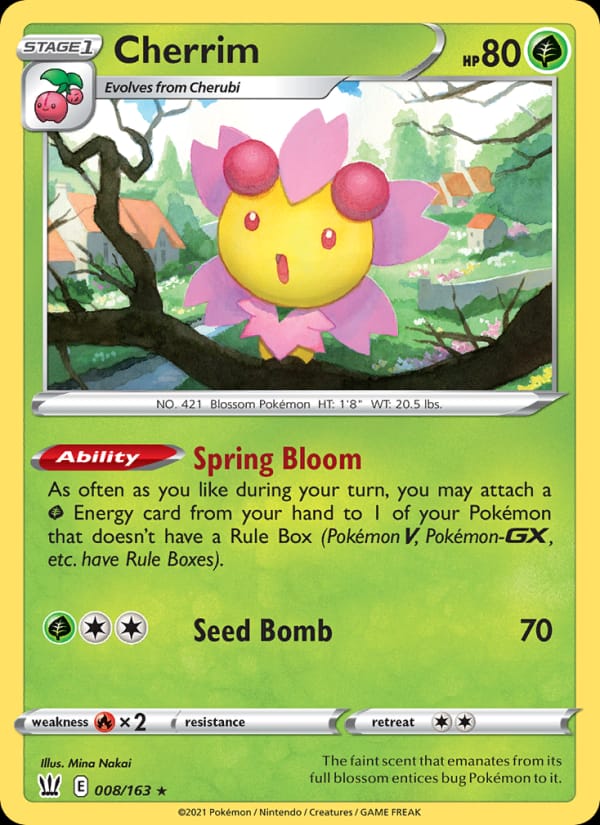 Cherrim 008/163 Battle Styles Pokémon card