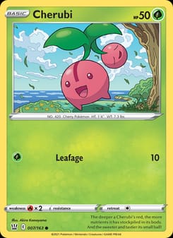 Cherubi 007/163 Common – Battle Styles Pokémon card