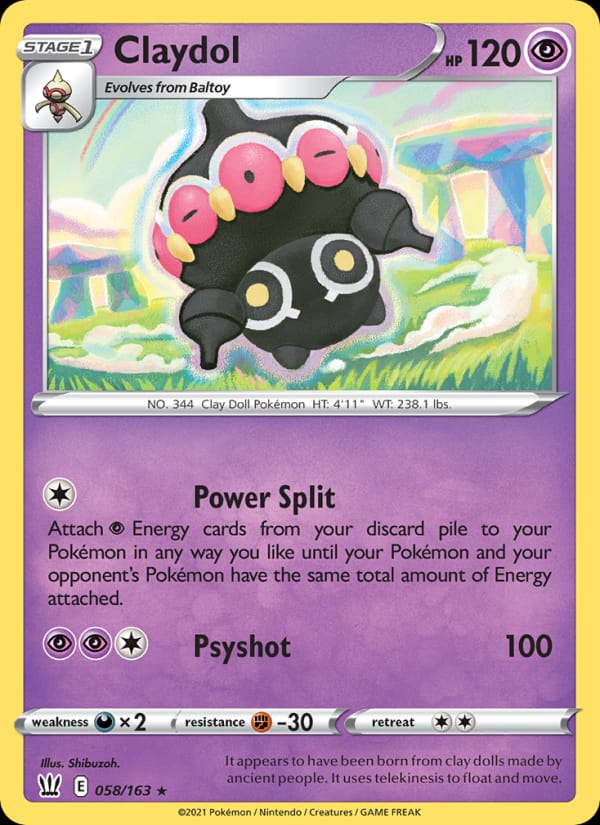 Claydol 058/163 Battle Styles Pokémon card
