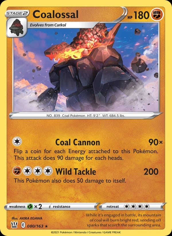 Coalossal 080/163 Battle Styles Pokémon card