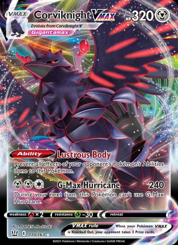 Corviknight VMAX 110/163 Battle Styles Pokémon card