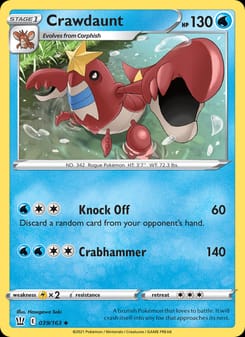Crawdaunt 039/163 Uncommon – Battle Styles Pokémon card