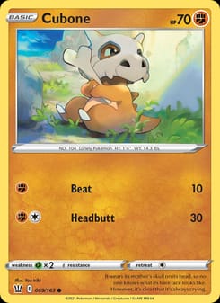 Cubone 069/163 Common – Battle Styles Pokémon card
