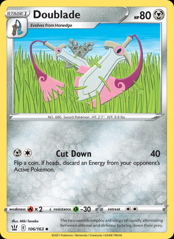 Doublade 106/163 Battle Styles Pokémon card