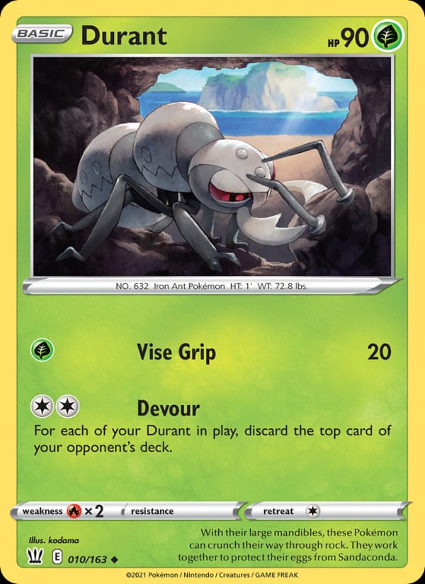 Durant 010/163 Battle Styles Pokémon card