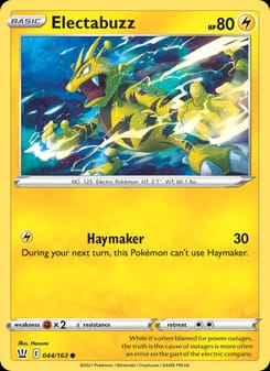 Electabuzz 044/163 Common – Battle Styles Pokémon card