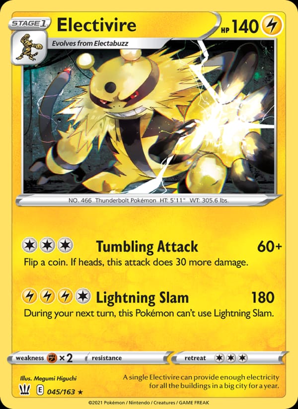 Electivire 045/163 Battle Styles Pokémon card