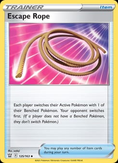 Escape Rope 125/163 Uncommon – Battle Styles Pokémon card