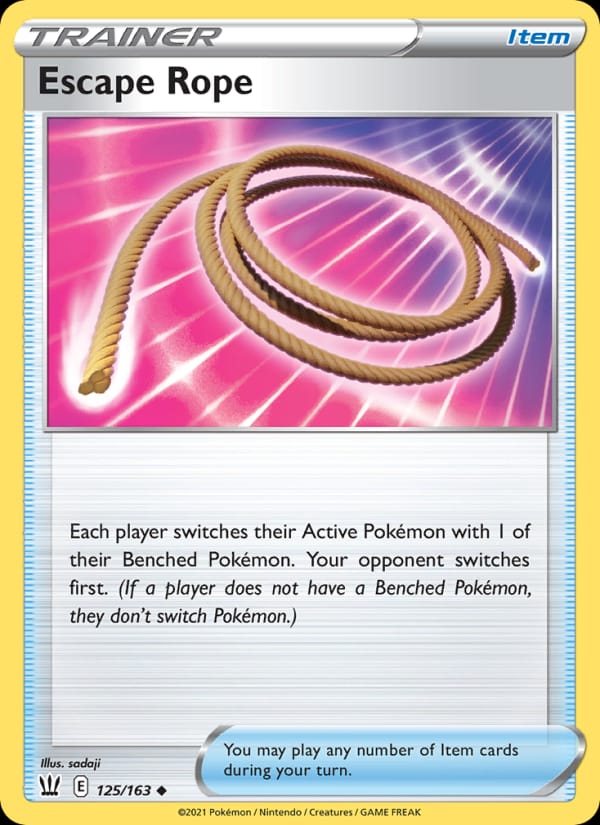 Escape Rope 125/163 Battle Styles Pokémon card
